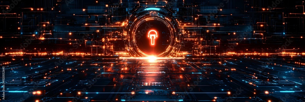 Aufkleber communication industry shielded by cutting-edge cybersecurity safeguards to ensure data and network 