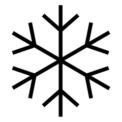 Snowflake png icon sticker, line art illustration, transparent background