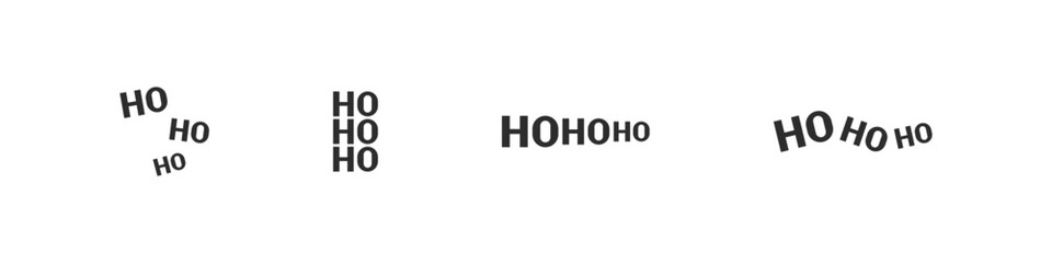 Ho Ho Ho Santa Claus Vector Icon set. Santa Claus icons with the phrase 