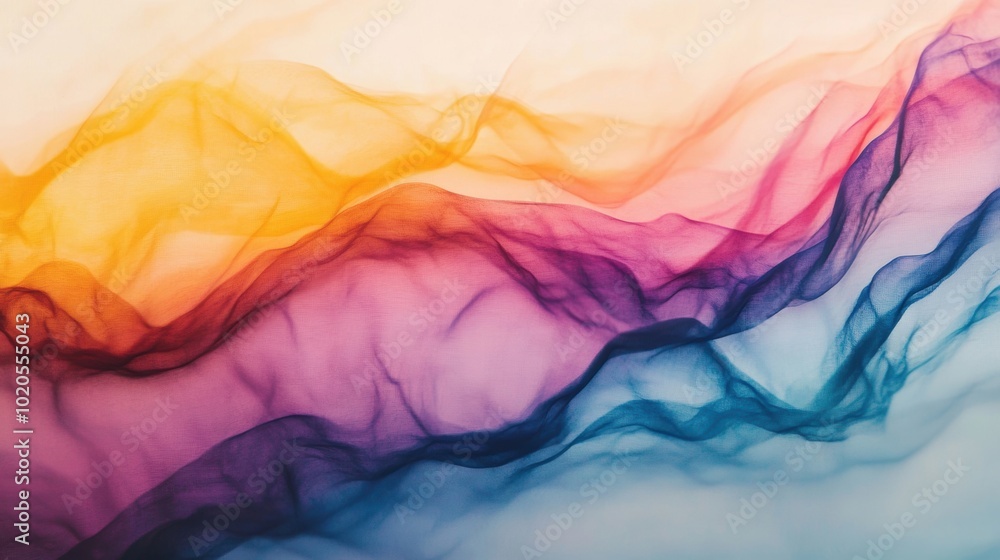 Poster waves of flowing gradient colors blend seamlessly, creating a captivating visual effect that inspire