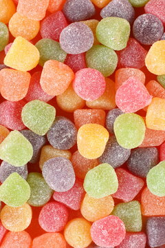 Balas diversas, bala de goma, jujubas e marshmallow
