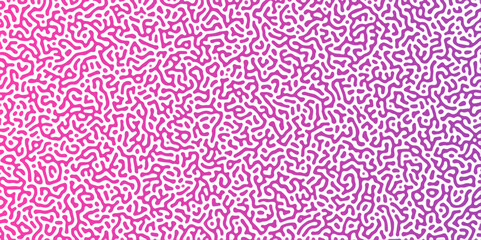 Abstract Reaction-diffusion Turing pattern natural texture pink gradient color scheme. Linear design with biological algorithm psychedelic background. Reaction-diffusion or truing patter