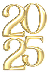 2025 Number 3D Render