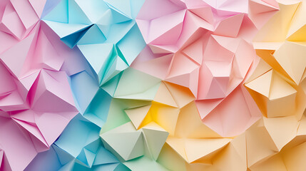 Fototapeta premium Pastel papercut texture with colorful cut and floral elements, Intricate floral cut with pastel colors background ,abstract background of multicolored sheets of paper