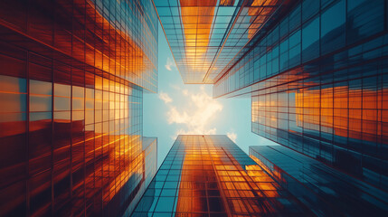 abstract background with buldings Generative AI	