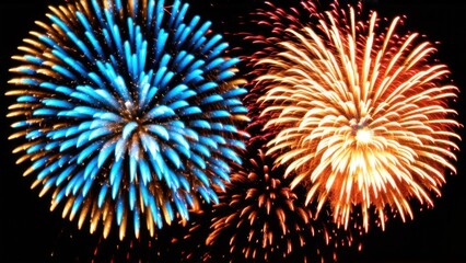 abstract glitter background with fireworks. christmas eve, 4th of july holiday concept