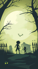 Halloween invitation to zombie party vector image