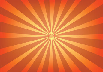 orange sunburst background vector illustration for background design.
