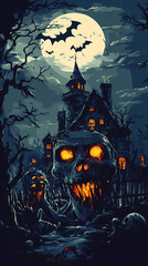Halloween invitation to zombie party vector image