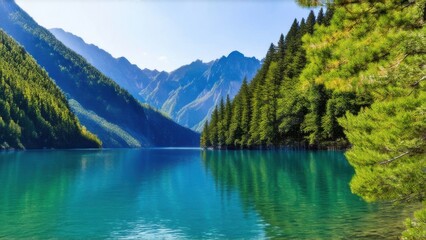 Fototapeta premium Lake at Jiuzhaigou National Park