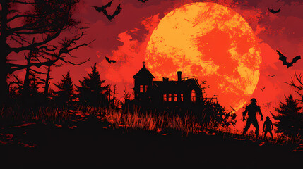 Halloween invitation to zombie party vector image