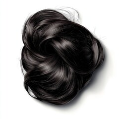 Naklejka premium long hair isolated on white