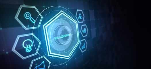 Obraz premium Cyber security lock that is being decoded using a ransomware. 3d illustration