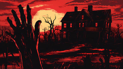 Halloween invitation to zombie party vector image