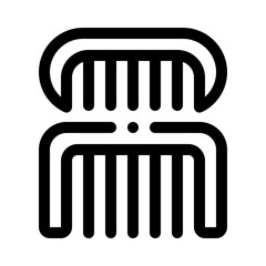 Mustache Comb line icon