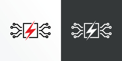 thunder logo design vector template. Thunder Electric Ligthning Bolt Logo.