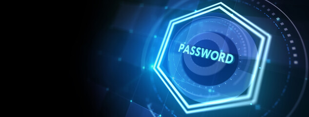Fototapeta premium Password to access personal user data, cybersecurity concept. 3d illustration