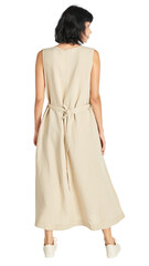 PNG woman in a minimal long dress mockup