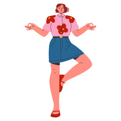 Young Businesswoman. Flat Vector Illustration