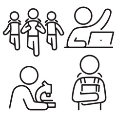 education icon vector set 