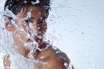 Fototapeta premium person in water