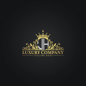 Golden Ornamental Logo Template for Luxury Business