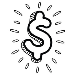 Money vector icon. Dollar vector icon for business illustration