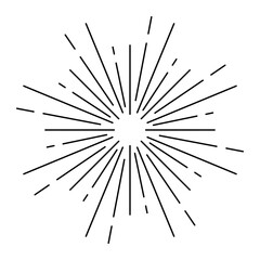 Obraz premium Png sunburst lines design element, transparent background