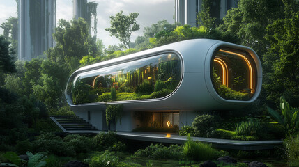 Obraz premium future home Generative AI 