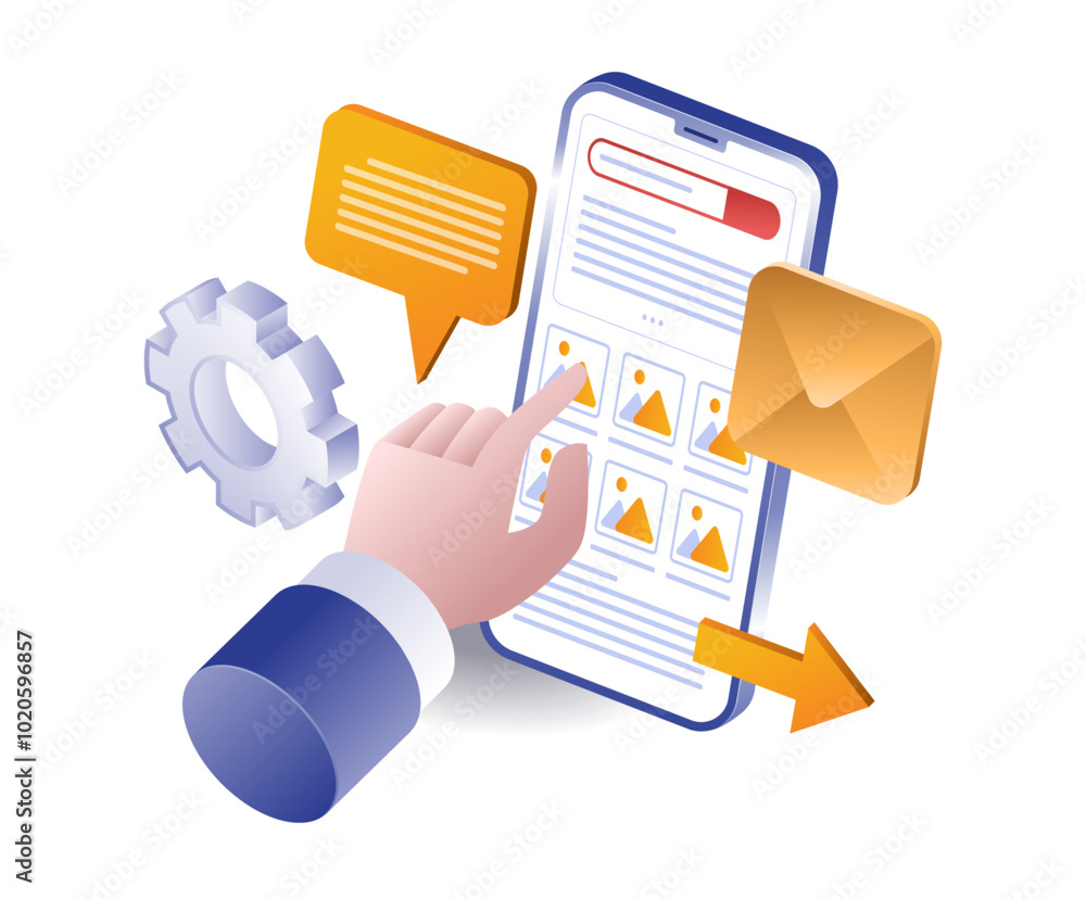 Poster selecting information in the smartphone web application