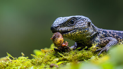 Obraz premium CLOSE UP: Crystal clear water splashing over a surfer riding an epic barrel wave.