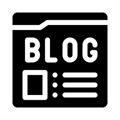 Blog Post glyph icon