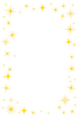 Star png frame, simple sparkling gold sticker, festive design on transparent background