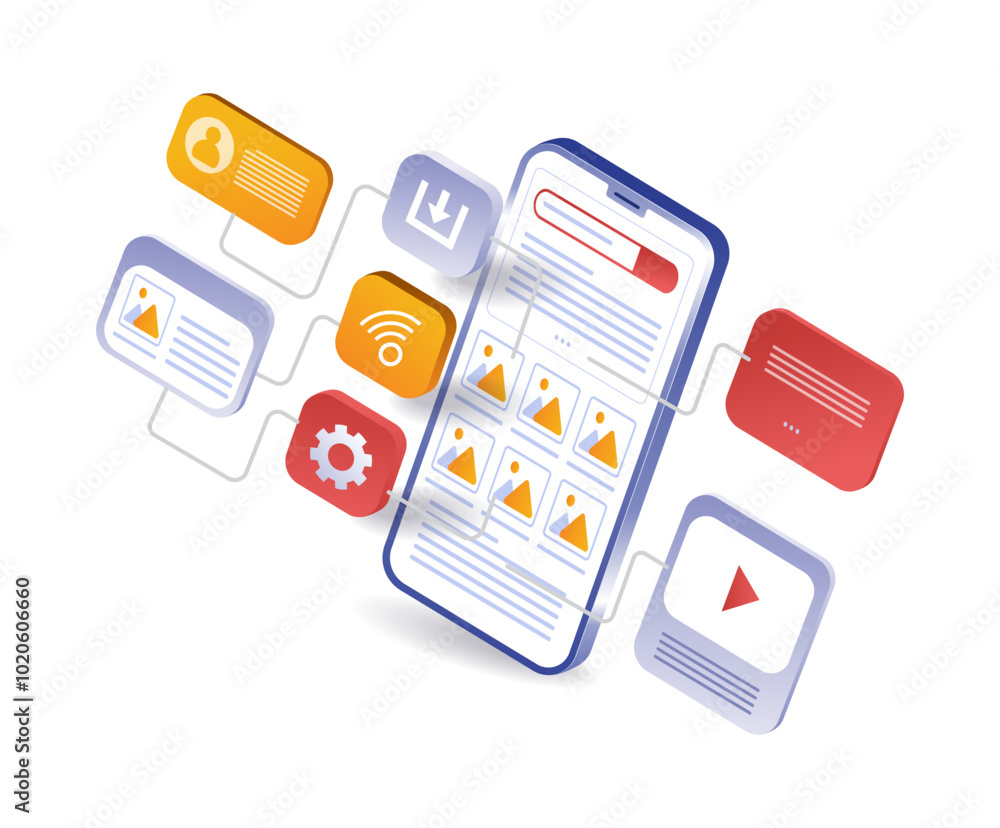 Poster smartphone technology information responsive application users