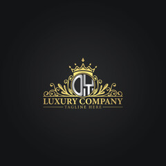 Golden Ornamental Logo Template for Luxury Business