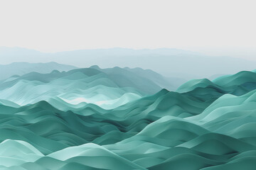 Obraz premium . Clean mountain with a large white space. Minimalist style.