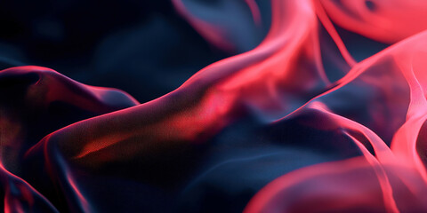 A close up of a red and blue fabric with a red line running through it