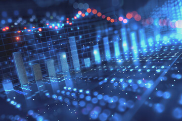 Graph bars rising rapidly, signaling a notable uptick in stock prices.
