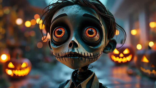 Cartoon Zombie. Created with Generative AI.	