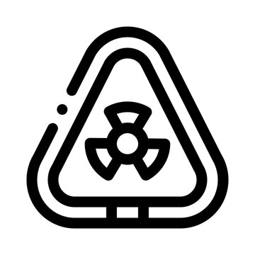 recommend clip art: Radiation Hazard Triangle line icon