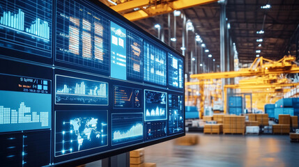 Modern warehouse analytics dashboard
