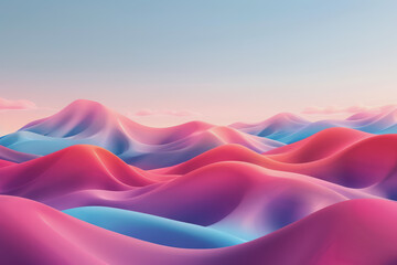 Fototapeta premium . Clean mountain with a large white space. Minimalist style.