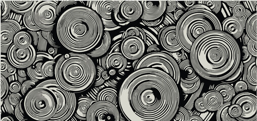  Abstract psychedelic stripes for digital wallpaper design. Line art pattern. Trendy texture. Monochrome design.Black and white. Geometry curve lines pattern. Futuristic concept