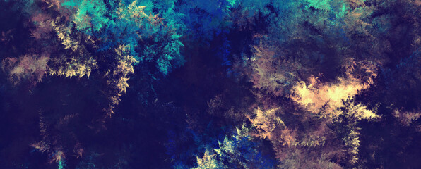 Artistic texture. Abstract dark color background. Modern paint pattern. Fractal artwork for creative graphic design