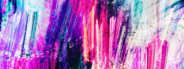 Bright smears art wallpaper. Dynamic color smears. Abstract cool color background. Artistic texture. Modern paint pattern. Fractal artwork for creative graphic design