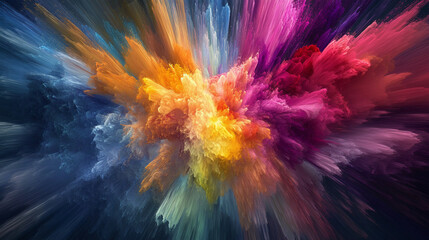 Obraz premium An abstract background featuring bold splashes of color and light, capturing the intensity of various emotions like joy, anger, and passion swirling together.