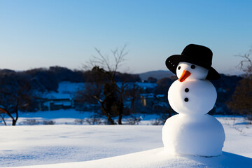 Obraz premium bonhomme de neige dans la neige