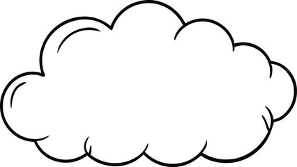 Hand drawn cloud vector illustrations