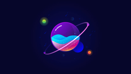 background with saturn  © Anant