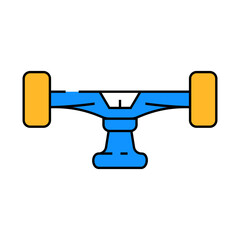 trucks skate sport line icon vector. trucks skate sport sign. isolated symbol illustration